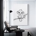 thumbnail image 3 of Cute Monkey Poster (2) Painting On Canvas Wall Art Poster Scroll Picture Print Living Room Walls Decor Home Posters 12x18inch(30x45cm), 3 of 6