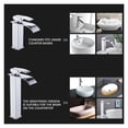 thumbnail image 3 of Basin Waterfall Faucet, Wide Mouth Stainless Steel Mirror Surface Treatment Square Elbow, Hot And Cold Water Basin Faucet ,Versatile Features, 3 of 7