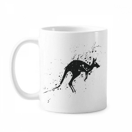 

Mexican Kangaroo Simple Black And White Mug Pottery Cerac Coffee Porcelain Cup Tableware