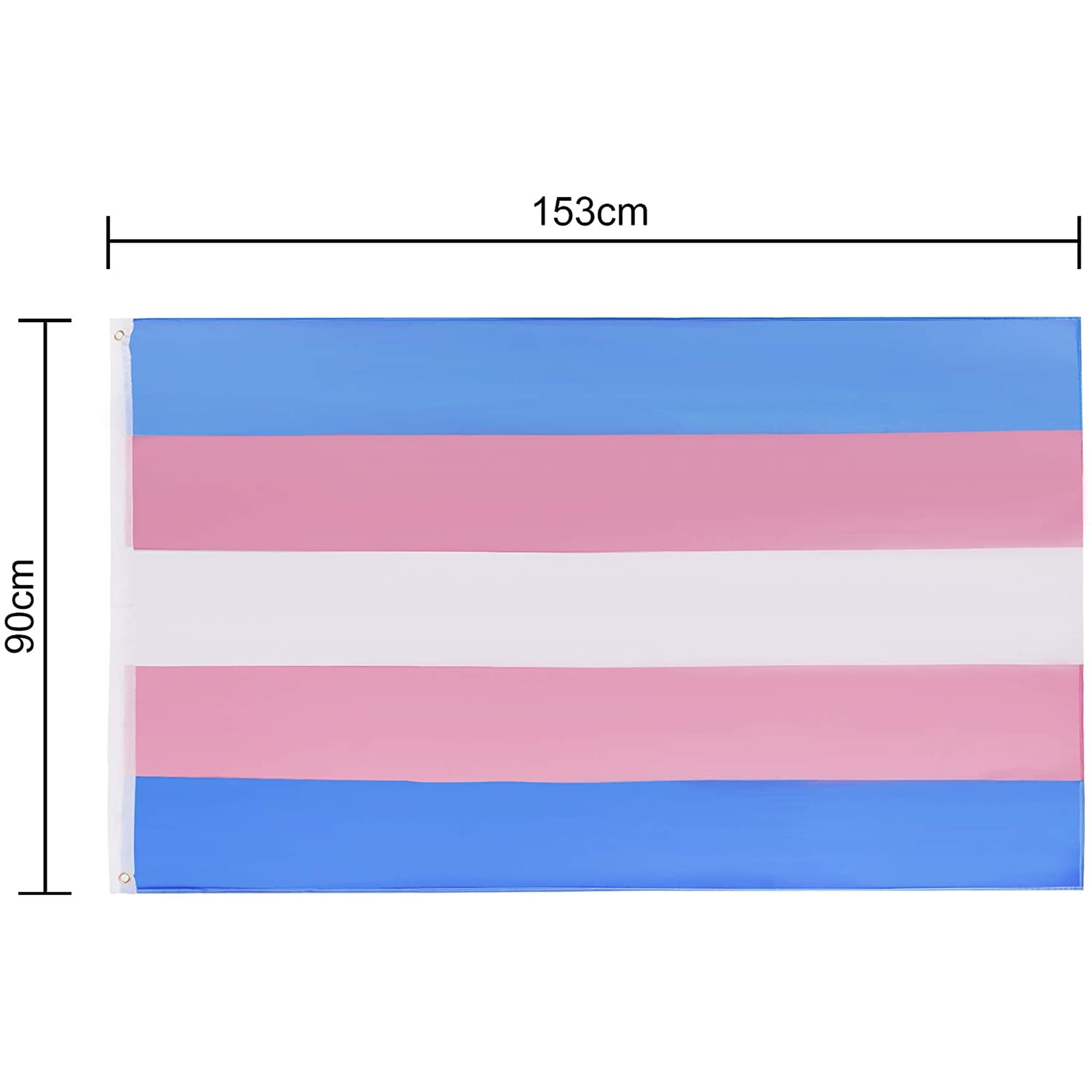 Drapeau Transgenre TRIXES - Format Grand (5' X 3') Pour Intérieur & Extérieur - Parfait Pour La Fierté LGBTQ+