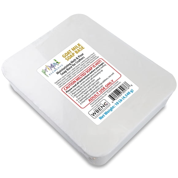 Base de jabón Primal Elements de leche de cabra hidratante, 4,5 kg
