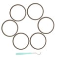 thumbnail image 4 of EXHUMKY 6Pcs Plastic Gaskets for Juicer Accessories Light Grey Circular, 4 of 6