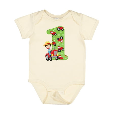 

Inktastic Tractor Boy 1st Birthday Gift Baby Boy Bodysuit