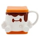 thumbnail image 1 of Taza oficial de Disney Store Baymax S'More Disney Munchlings Baked Treats Big Hero 6 Taza de gres esculpida de 455 ml con tapa Soporte para bebidas Morning Brew Marrón, 1 of 1