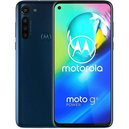 Motorola MOTO G8 Power, Straight Talk Only | Blue, 64 GB, 6.4 in | Grade A+