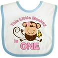 thumbnail image 3 of Inktastic Little Monkey Girl 1st Birthday Girls Baby Bib, 3 of 4