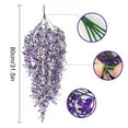 thumbnail image 2 of ZhyrZng 2pcs Artificial Hanging Plants Indoor, Vivid Fake Vines with Mini Flowers, Hanging Plants Wall Purple Faux Ferns for Wall House Indoor Outdoor Room Home Decor, 2 of 7