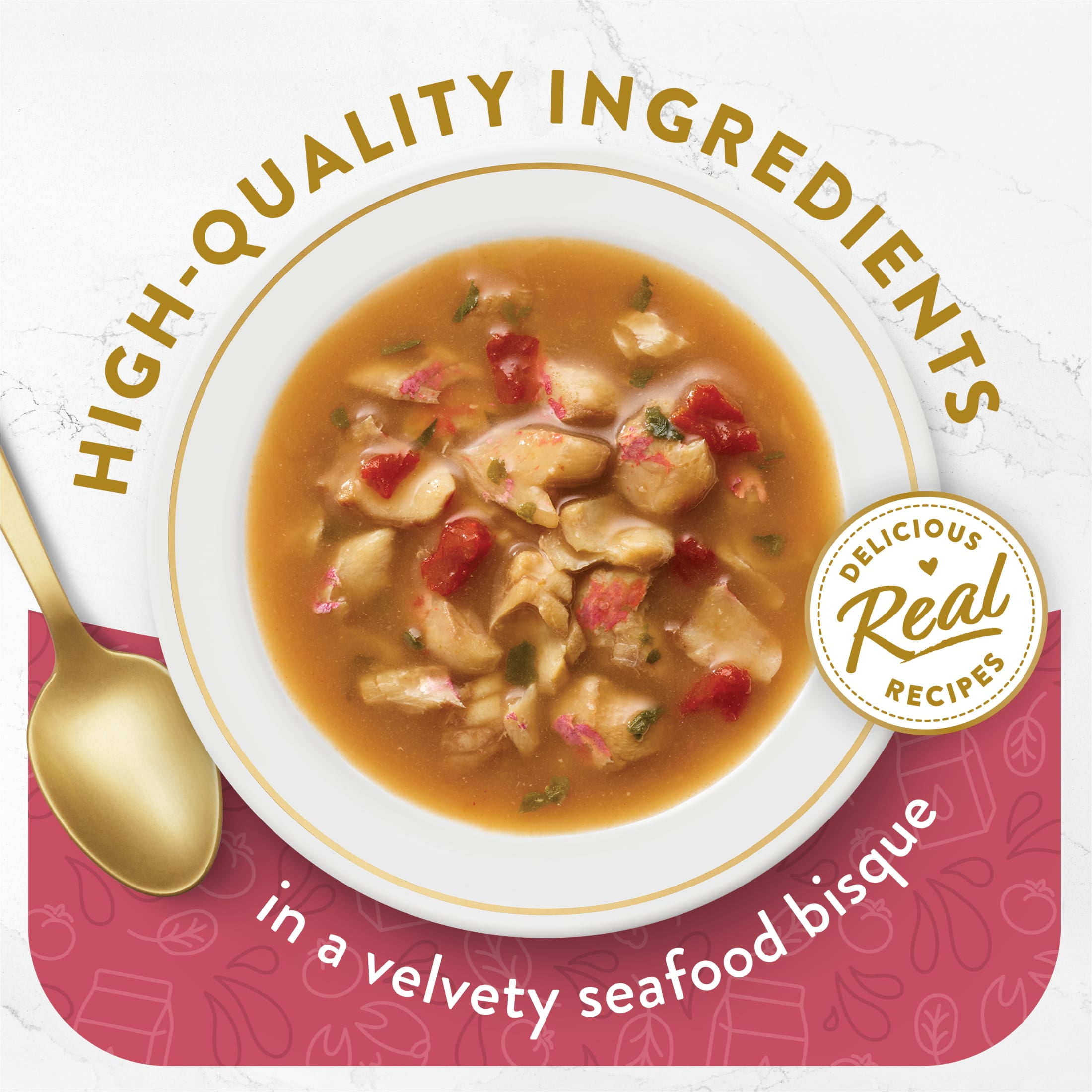 (16 pack) Purina Fancy Feast Broths, Wet Cat Food, Lobster Seafood Bisque, 1.4 oz Pouches