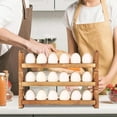thumbnail image 5 of Quanmin 3 Layers Wooden Egg Holder, Stackable with 36 Firewood Egg Collecting Rack,Countertop Storage Rack,Kitchen Storage for All Ages, 5 of 7
