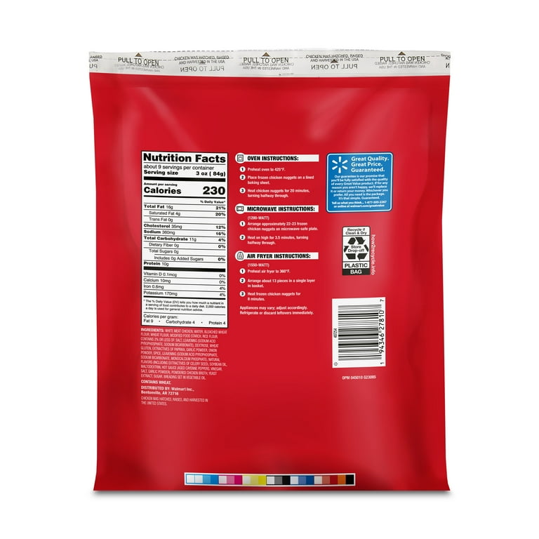 Great Value Fully Cooked Spicy Chicken Nuggets, 27.5 oz (Frozen)