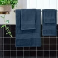 thumbnail image 4 of MALLONI HOME Ultra Soft 6 Pack Cotton Towel Set, Contains 2 Bath Towels 28x55 inch, 2 Hand Towels 16x24 inch & 2 Wash Coths 12x12 inch, Ideal Everyday use, Compact & Lightweight - Mineral Blue, 4 of 8