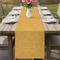 thumbnail image 6 of Ginger Yellow Table Runner 70 Inches Long,Dining Table Runners Dresser Scarves,Rustic Farmhouse Solid Color Kitchen Coffee Tablerunner for Tabletop Party Birthday Holiday Wedding Baby Shower 13"x70", 6 of 8