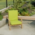 thumbnail image 3 of Jordan Manufacturing 44" x 21" Veranda Citrus Green Solid Rectangular Outdoor Chair Cushion with Ties and Hanger Loop, 3 of 7