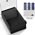 thumbnail image 5 of Acrimet 3 x 5 Card File Holder Organizer Box Metal Base Heavy Duty (AZ Index Cards and Divider Included) (Black Color with Clear Crystal Plastic Lid Cover), 5 of 9