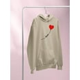 thumbnail image 3 of Love Balloon Heart Lettering  Hoodie Women -Image by Shutterstock, Female x-Large, 3 of 4