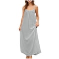 thumbnail image 2 of FDGIU ‌‌‌‌‌‌Women's 2026 Summer Casual Maxi Dresses V Neck Sleeveless Long Sundress Boho Beach Vacation Travel Outfits for Women, 2 of 7
