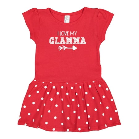 

Inktastic I Love My Glamma with Arrow Gift Baby Girl Dress