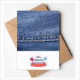 thumbnail image 1 of Denim Jean Cowboy Doublure Textile Joyeux Anniversaire Cartes Enveloppes Vierges, 1 of 3