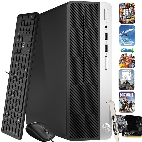Restored HP G3 Gaming Desktop Computer PC SFF Intel Quad Core i7-6700 Processor, 16GB DDR4 Ram, 512GB SSD, Nvidia GT 1030 DDR5, Bto Wi-Fi Windows 10 Pro (Refurbished)