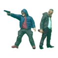 thumbnail image 1 of Fiocias 2 Pieces Miniature Thief Architectural Model Figure Street Character Robber Resin Suitable for Railway Layout Home Photographic Scenes Decoration Two man, 1 of 8