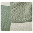 thumbnail image 4 of Elm 3-Piece Chic Patchwork Quilt Set - Green Floral Striped Coverlet - Pre-Washed Cotton Lightweight Reversible Bedspread, Queen Size, 4 of 7
