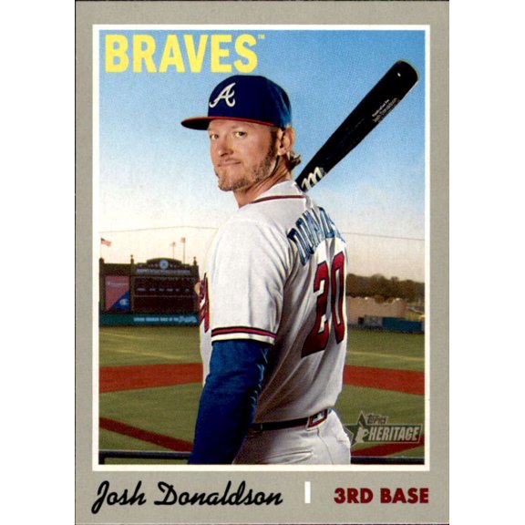 Collectible 2019 Topps Heritage #278 Josh Donaldson Atlanta Braves MLB Baseball Trading Card