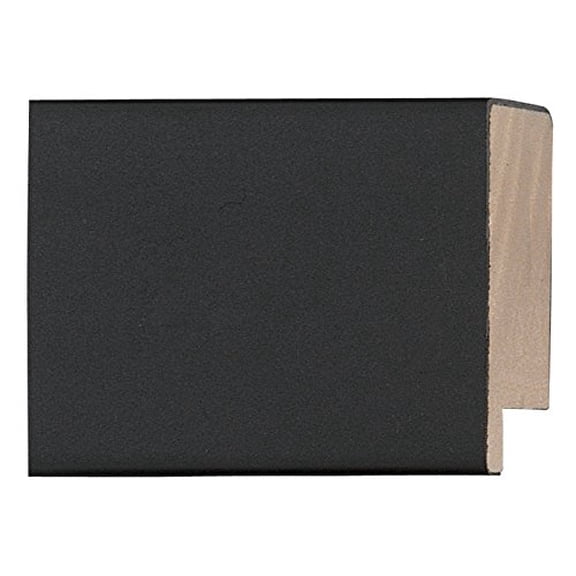 Picture Frame Moulding (Wood) 100Ft Bundle - Contemporary Black Finish - 1.5" Width - 1/2" Rabbet