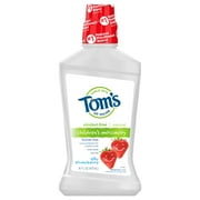 Tom's of Maine Children's Anticavity Fluoride Rinse Mouthwash, Silly Strawberry, 16 oz. 3-Pack