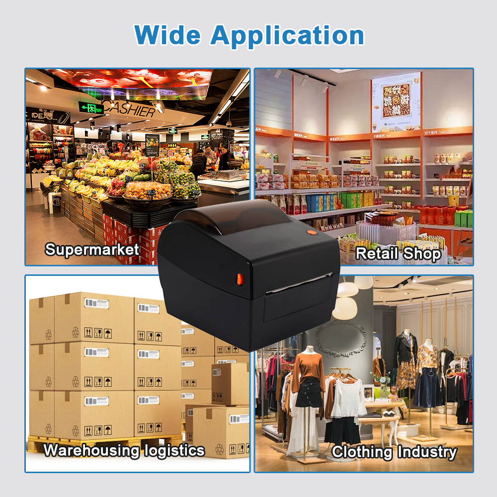 Bluetooth Thermal Shipping Label Printer, Wireless 4x6 Label Printer for Shipping Packages, Compatible with Android/iOS/Mac/Windows, suitable for USPS, Shopify, Amazon, Ebay