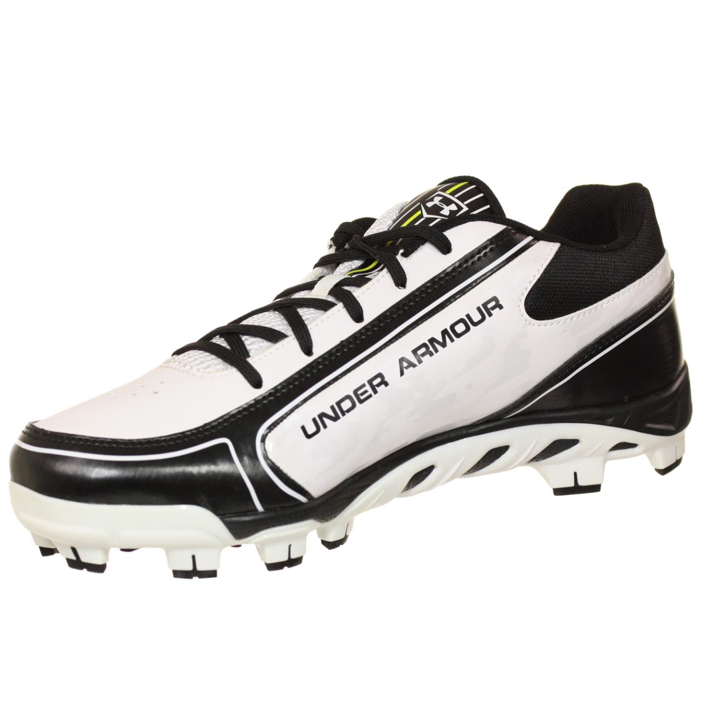Under Armour New Glyde lV TPU CC Womens 6.5 Softball Molded Cleats Black/White
