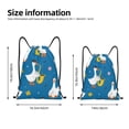 thumbnail image 2 of Xecao Cartoon Goose Pattern Sports Drawstring Backpack - String Swim Gym Bag with Wet Proof Pocket for Women&Men-Small, 2 of 6