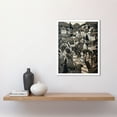 thumbnail image 2 of Black Forest City Baden Monochrome Cityscape Art Print Framed Poster Wall Decor 12x16 inch, 2 of 5