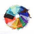 thumbnail image 2 of 20pc Mixed Color Organza Gift Bags Jewelry Mesh Pouches for Wedding Party Christmas Gifts Candy Bags Rectangle about 10cm wide 12cm long, 2 of 8