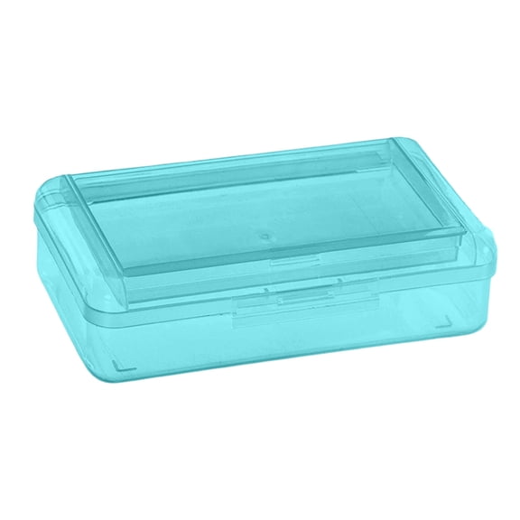 TACILIP Large Capacity Bilayer Plastic Storage Box with Snap-tight Lid Clear Office Organizer Office Supplies Stackable Storage Organizer Box, School Supplies