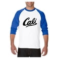 thumbnail image 1 of MmF - Mens Raglan Sleeve Baseball T-Shirts, up to Size 3XL - California Cali, 1 of 4