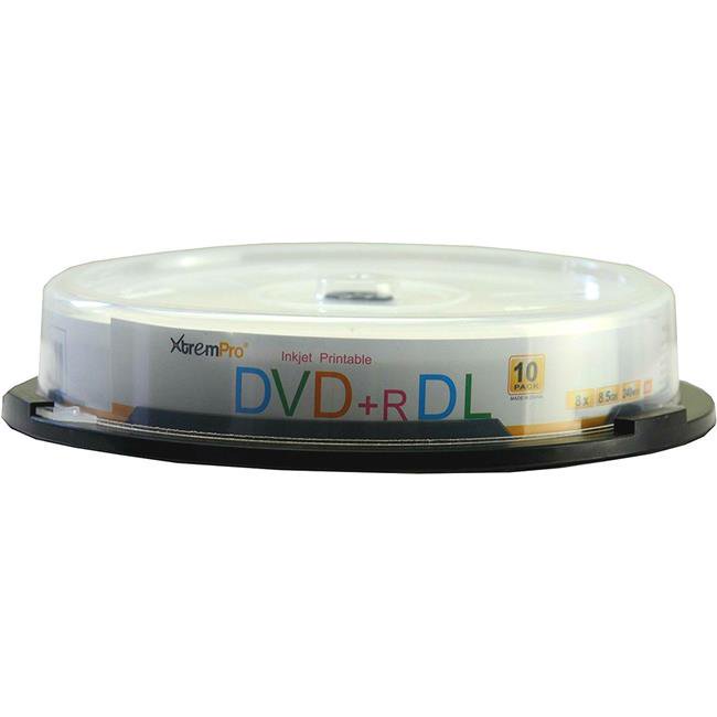 Blank CD DVD+R DL 8X 8.5GB 240 Min Recordable Double Layer DVD 10 Pack