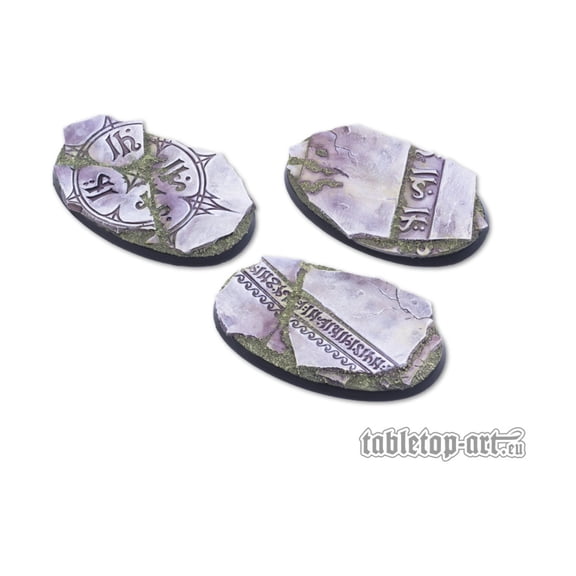 Tabletop Art 75mm Oval Bases - Ancestral Ruins New