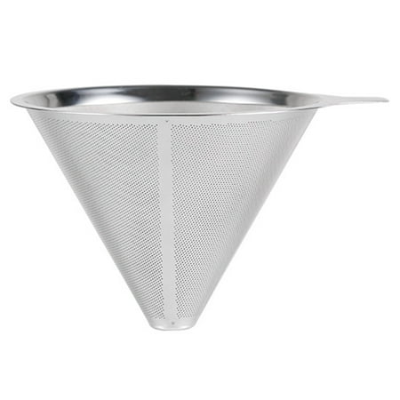 

Poseidon Coffee Filter 304 Stainless Steel Double Layer Fine Mesh Paperless Reusable Pour Over Coffee Dripper Cone Strainer Funnel Coffee Maker Accessories