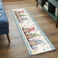 thumbnail image 3 of Runner Rug 2'x6', Easter Washable Non-Slip Hallway Runner Rugs, Spring Rabbit Ear Gnomes Eggs Floral Lattice Bedside Rugs Floor Mats Carpet Runners for Kitchen Bathroom Laundry Room, 3 of 8
