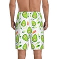 thumbnail image 3 of Naloa Kawaii Avocado Men's Short Pajama Pants, Lounge Comfort Shorts with Elasticized Waistband and Side Pockets - 3X-Large, 3 of 9