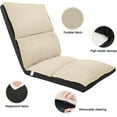 thumbnail image 3 of XK Foldable Camping Floor Lounge Padded Chair Couch for Outdoor Travel, 3 of 14
