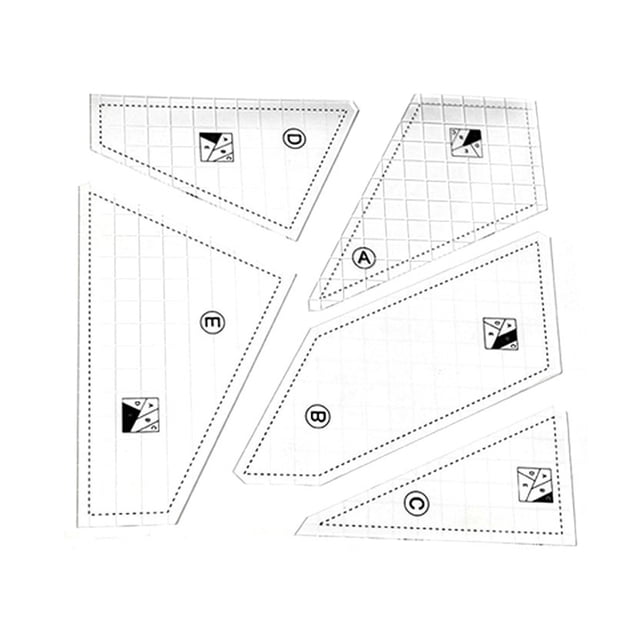 Coser Patchwork Ruler Craft DressMaking Templates Cross-Stitch Acrylic Draw Dibujo Picando Herramientas Escuela de Hogares 5 Paquetes seitruly HA012412-00