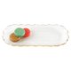 thumbnail image 1 of Bandeja de vidrio ovalado Badash Crystal 18 x 8 con borde festoneado pan de oro, 1 of 2