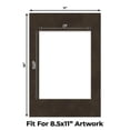 thumbnail image 2 of Brown Suede Picture Frame Mat for 11x16 Frames - Fits 8.5x11 Photos - 50 Mats, 2 of 7