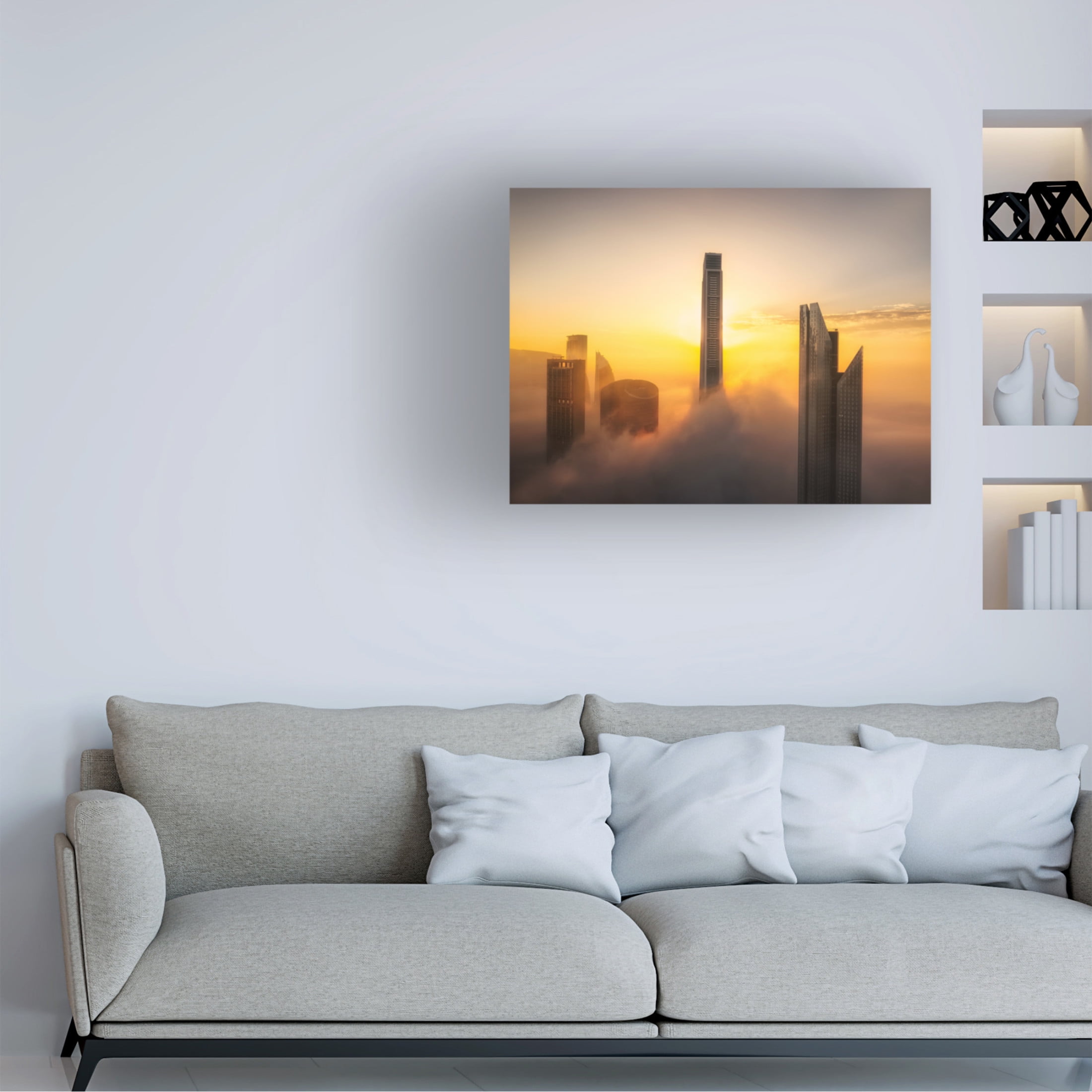 Canvas Wall Art - Joanaduenas 'Good Morning Dubai' Wall Art for Living Room, Bedroom, or Office D?cor by Trademark Fine Art - 19 x 14 Inches