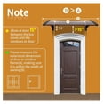 thumbnail image 3 of REKHH 39"x38" Window Awning Canopy, Polycarbonate Front Door Patio Cover for UV, Rain, Snow & Sunlight Protection, Stylish Brown Panel with Black Bracket, 3 of 9