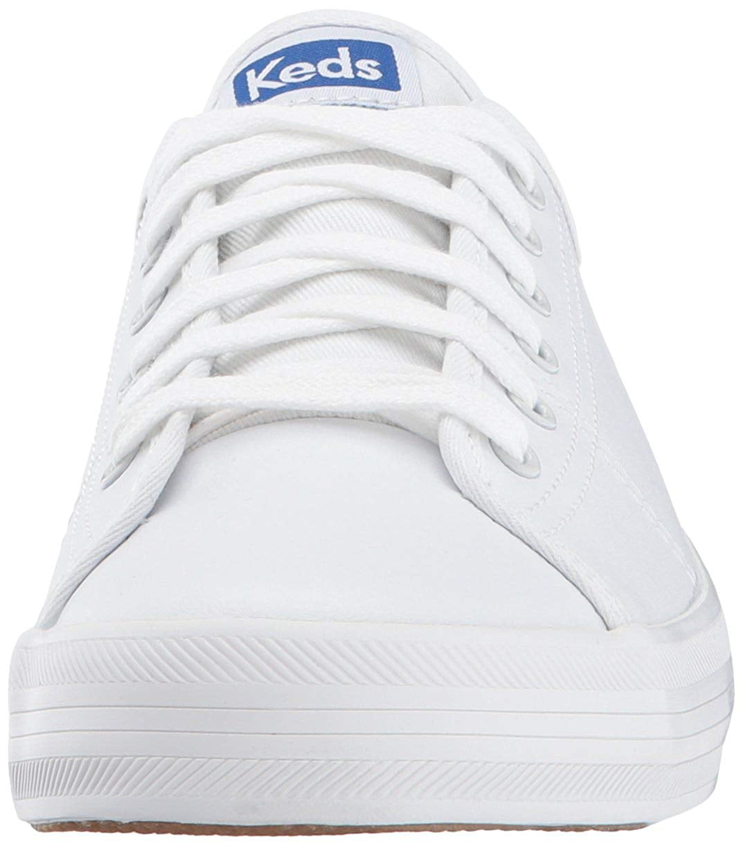 Keds Triple Kick White Canvas Flatform Lace Up Trainer Shoe – Sims Footware