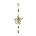 thumbnail image 2 of Zawou Christmas Tree Iron Pendant Decorations, Gold Metal Filigree Star with Crystal Beads, Elegant Holiday Hanging Ornaments, 2 of 6