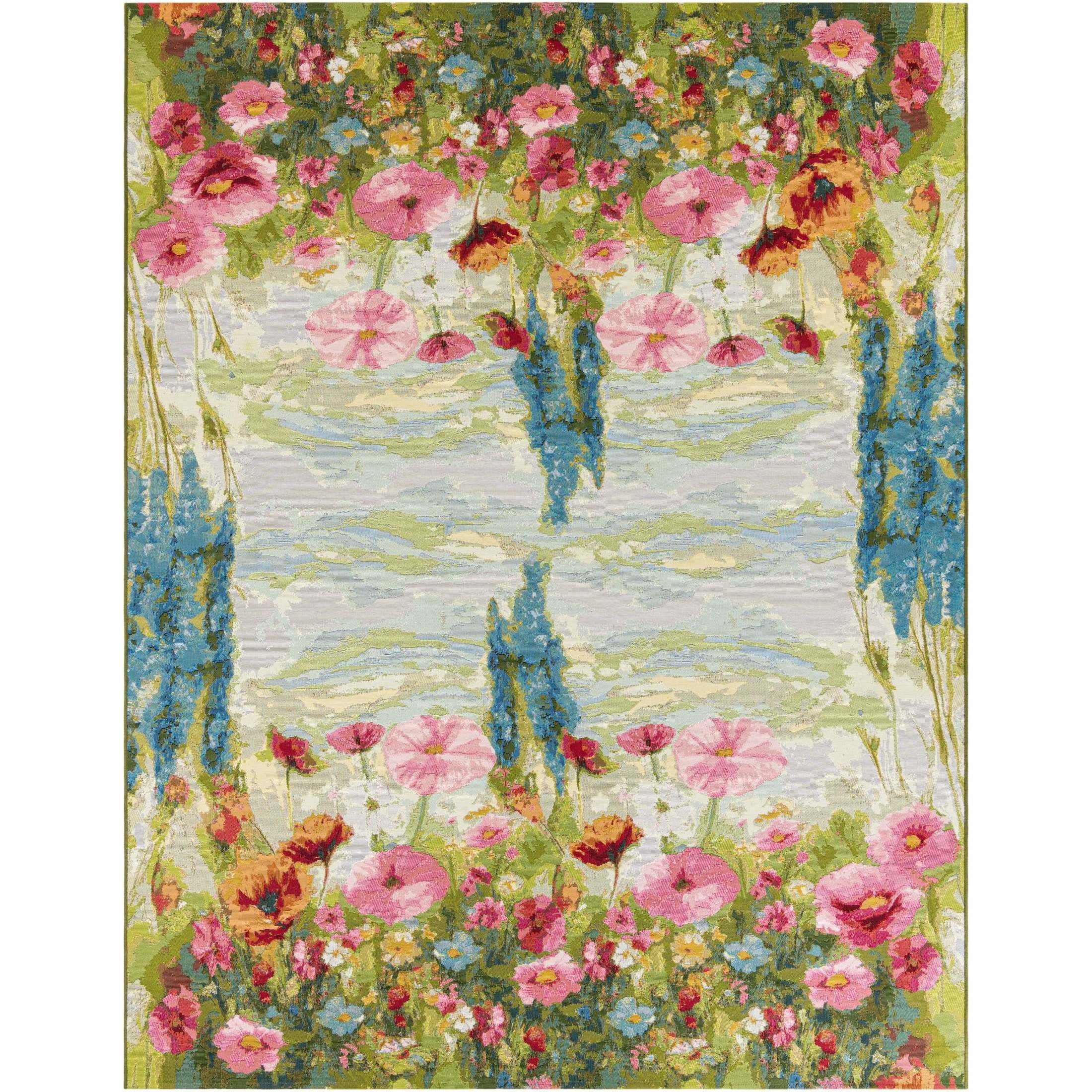Unique Loom Outdoor Botanical Collection Area Rug - Verdant (8' x 10' Rectangle Multi/Green)