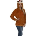 thumbnail image 3 of Prestigez Womens Hoodie Holiday Sweatshirt Female, Brown, Size: S/M, Secret Santa, 3 of 6